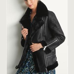 2025 New Arrival Women's <b>Sheep</b> <b>Skin</b> Leather <b>Jacket</b> Fashion Solid Casual Classic Business Motorcycles PU Blazer Coat for Winter - Product Image 2