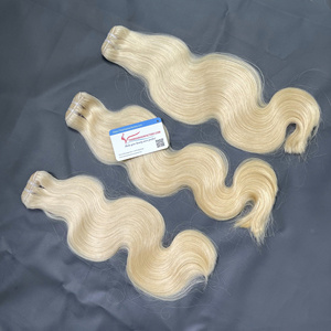 Paquets de cheveux humains de luxe 613 avec fermeture à lacet HD Extensions de cheveux de trame de vague de corps de cheveux humains vietnamiens - Product Image 3