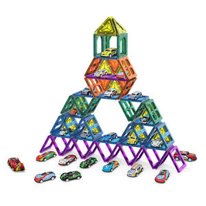 ชุดบล็อกแม่เหล็ก168ชิ้นสำหรับเด็ก, บล็อคแม่เหล็กสำหรับเด็กชุดตัวต่อของเล่นสำหรับเด็กชายและเด็กหญิงอายุ<span class=keywords><strong>3</strong></span> + ปี - Product Image 4