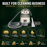 Machine d'extraction de tapis, équipement de nettoyage de tissus d'ameublement, nettoyeur à mousse avec récupération d'eau pour hôtels, bureaux, entretien des tapis