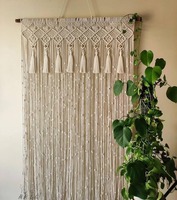 100% rideau de porte en macramé fait à la main avec cordon de coton disponible en gros auprès d'Isar International LLP décor à la maison élégant