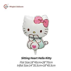 Globos de Aluminio con Diseño de Hello Kitty, Redondos y con Forma de Personaje, Inflables con Helio, para Fiestas de Baby Shower para Niñas, Venta al Por Mayor - Product Image 2