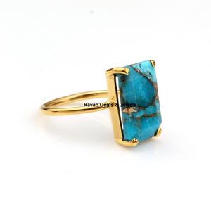 เครื่องประดับพลอยเทอร์ควอยซ์สีน้ำเงินธรรมชาติขายดี ชุบโรเดียม เงินแท้ 925 ตัวเรือนแบบหนามเตย สำหรับงานแต่งงานและงานปาร์ตี้ - Product Image 2