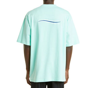 T-shirt décontracté pour homme à col rond, manches courtes, imprimé par transfert thermique, poids lourd 300g, 100% coton, coupe ample, séchage rapide, anti-froissement - Product Image 2