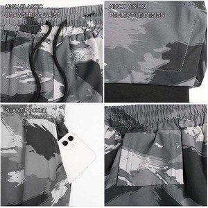 Diseño de camuflaje Estilo único Última moda Ropa de hombre Pantalones cortos de doble capa con bolsillo Pantalones cortos de algodón de poliéster para hombres para la venta - Product Image 5