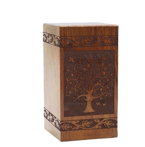 Handmade Wooden Engraved <b>Urn</b> for Human Ashes 250lbs Adult Male Female Tree of Life Cremation <b>Urns</b> Pet <b>Dog</b> Cat Box - Product Image 3