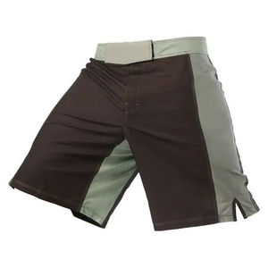 Ropa deportiva de LICRA elástica de cuatro vías OEM al por mayor, pantalones cortos hasta la rodilla con cordón en la cintura para adultos, lucha MMA para uso en el gimnasio - Product Image 1