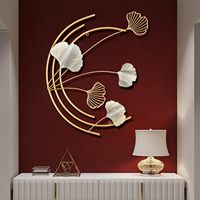 Décoration murale moderne en métal en forme de feuille de Ginkgo pour mariage, anniversaire, Diwali, maison, bureau, salle à manger, couleur personnalisée, taille personnalisée