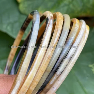 Conjunto de brazaletes de cuerno de buey Tribal auténtico, joyería étnica hecha a mano para mujer, estilo Animal pulido, venta al por mayor de Falak World Export - Product Image 2