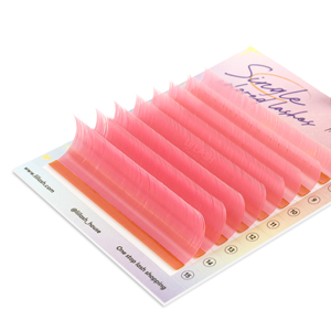 Pestañas de Colores Fáciles de Aplicar, Glamorosas y Coloridas, Proveedor de Pestañas Individuales de Cachemira C CC D DD, Pestañas de Colores al por Mayor que Llaman la Atención - Product Image 1