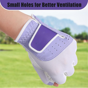 Guantes de Golf para Mujer, Cuero Cabretta Premium, Ajuste Delgado, Transpirables, Impresión de Logotipo Personalizado Disponible, Fabricante Mayorista - Product Image 4