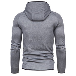 Sudaderas con capucha de lana de manga larga para hombre superventas, ropa de calle transpirable para invierno, verano, moda más cálida de talla grande, teñido liso - Product Image 2