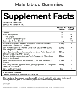 Gummies pour la libido masculine de haute qualité, marque privée, véganes, sans OGM, fabriquées aux États-Unis, saveur naturelle de framboise, 60 comprimés/flacon, amélioration pour adultes - Product Image 5