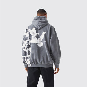 Sweat-shirts à capuche d'hiver pour hommes en coton 100% style streetwear, imprimés DTG personnalisés, coupe oversize avec poches en polaire – Commandez dès maintenant - Product Image 3