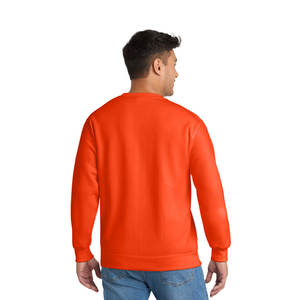 Sweat-shirt à col rond en molleton classique orange pour hommes, doux, chaud, écologique, séchage rapide, 330g, tissu unisexe en coton pour l'hiver - Product Image 5