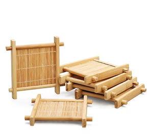 Vente en gros de sous-verres carrés en bambou naturel Tapis écologiques faits à la main pour la maison, la cuisine et la cérémonie du thé fabriqués au Vietnam - Product Image 1