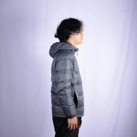 Doudoune Homme Ultra Légère Écologique en Duvet d'Oie Qualité Supérieure à Capuche Longue Sans Coutures Manches Classiques