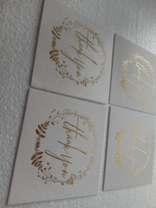 Cartes de remerciement personnalisées estampillées à la main pour designers et papeterie de mariage Cartes de remerciement élégantes en papier fait main - Product Image 2
