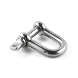 Stainless 2 Pieces Stainless Steel 316 Forged D Shackle Marine Grade 3/8" (10mm) Dee