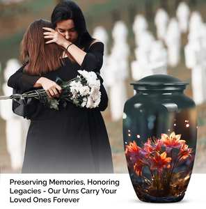 Handcrafted Urn for Human Ashes | Premium <b>Memorial</b> <b>Keepsake</b> | Premium Adult brass Urn <b>Box</b> - Product Image 5