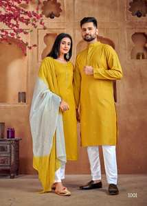 Vêtements traditionnels indiens Ensemble prêt à l'emploi pour couple Kurti Kurta pour usage fonctionnel Vêtements de fabrication et de vente en gros en Inde - Product Image 6