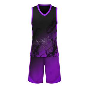 Uniformes de Baloncesto con Estampado Espiral de Galaxia Personalizados, Impresión por Transferencia de Calor, Transpirables, de Malla de Poliéster Premium, Conjuntos de Camisetas para Equipos Juveniles Masculinos - Product Image 4