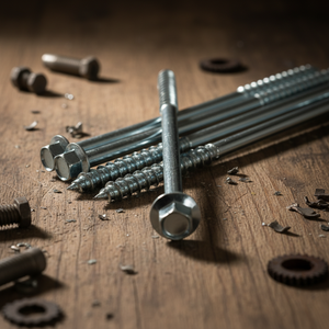 Tornillos para Madera de Alta Resistencia con Cabeza Hexagonal, Acero al Carbono Zincado, Clase 4.8 6.8, Rosca Parcial, Tamaños Métricos y en Pulgadas, DIN/ANSI PDC - Product Image 1