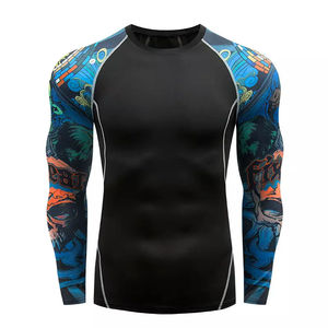 เสื้อแขนยาวสำหรับ BJJ rashguard ทุกเพศเสื้อรัดรูปสำหรับออกกำลังกาย - Product Image 2