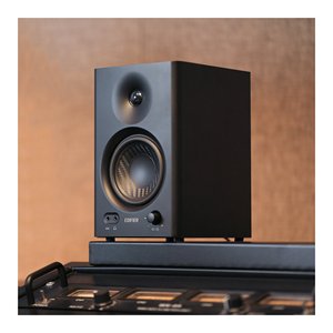 Coppia Casse Monitor STUDIO MR4 42W Haut-parleurs professionnels en plastique avec amplificateur intégré et connectivité USB en noir - Product Image 5