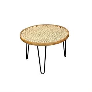 Grande table d'appoint en fer fait à la main de bonne qualité avec plateau en bois utilisée pour le décor de balcon de Table basse de côté de lit de salon - Product Image 2