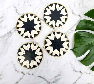 Sous-verre en bois naturel artisanal de haute qualité personnalisé, incrusté d'os, durable, bien poli, style animal, pour hôtel et maison - Product Image 6