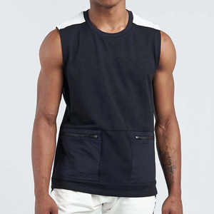 Camiseta sin mangas para hombre con bolsillos con cremallera, chaleco deportivo para gimnasio, ropa deportiva informal para entrenamiento, camiseta muscular, ropa deportiva transpirable de verano - Product Image 6