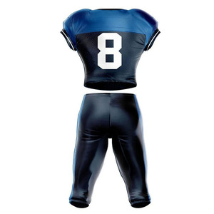 Maillot de football américain jeunesse personnalisable dernière conception respirante avec uniformes à manches courtes - Product Image 2