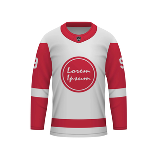 Meilleur prix 100% Polyester Tissu Sublimation impression Personnalisé Homme Pratique Glace Maillots De Hockey À Manches Longues - Product Image 2