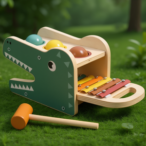 Xylophone musical pour enfants Safari Small Foot avec jeu de frappe - Product Image 3