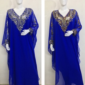 Ropa de fiesta de vacaciones Caftanes de moda de manga larga para mujer Estilo marroquí Abaya Dubai Caftan Vestido árabe Fiesta de noche Ropa de vacaciones - Product Image 4
