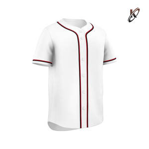 Jersey de béisbol con botones de fabricante de Pakistán Jersey de béisbol de color sólido Jersey de béisbol - Product Image 3