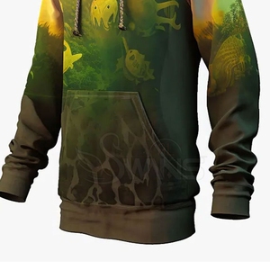 Wholesale Outdoor Hooded Quick Dry Sweatshirts Cheap Rates Sublimation <b>Printed</b> Pullover - Product Image 2