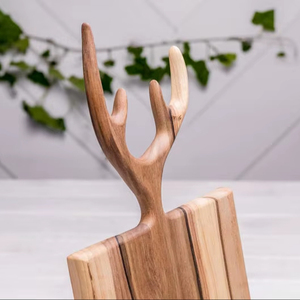 Planche à découper en bois 100% en forme de rectangle de qualité supérieure Taille personnalisable durable allant au lave-vaisselle pour une utilisation en cuisine - Product Image 1