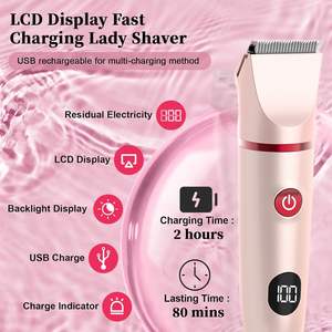 Afeitadora Eléctrica Húmeda/Seca para Mujer con USB, Impermeable IPX7, Doble Cuchilla de Lámina, Lavable, para Afeitar el Cuerpo y el Bikini - Product Image 1