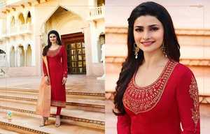 คอลเลกชันสามชิ้นแบบดั้งเดิมของผ้าซาติน georgette salwar kameez dupatta กับงานปักด้ายสำหรับงานปาร์ตี้จาก surat - Product Image 2