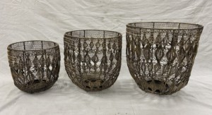Set of 3-Piece Handmade Black/Gold Iron Metal <b>Christmas</b> <b>Lanterns</b> & Candle Jars Powder Coated Steel Home Decorations - Product Image 3