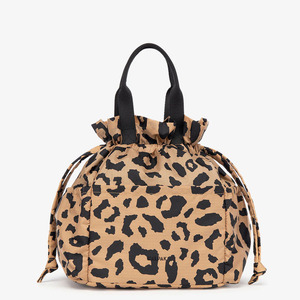 Bolsa de Almuerzo Aislada Reutilizable Ecológica Cheetah para Mujer, Impermeable, de Nailon, con Cierre de Cordón, Tamaño Grande para el Trabajo y la Oficina - Product Image 1