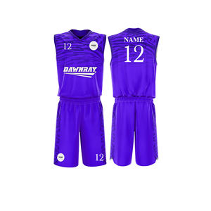 Vêtements de basket-ball professionnels personnalisés, jersey et short en polyester respirant à séchage rapide, vêtements de sport d'équipe pour hommes, femmes et jeunes - Product Image 3