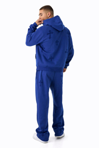 Ensemble de survêtements à capuche en coton unisexe, tissu épais épais de 600g/m2, sweat à capuche en éponge française, pantalon de survêtement écologique de grande taille - Product Image 5