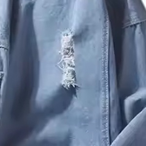 Chaqueta vaquera con capucha para mujer OEM con material de alta calidad con bolsillos interiores delanteros dobles chaqueta vaquera con capucha cómoda para mujer - Product Image 3