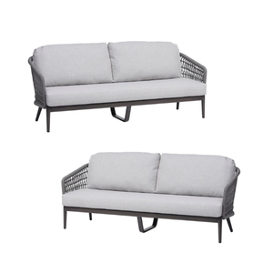 Canapé de jardin deux places en rotin parfait pour meubles d'intérieur et d'extérieur Canapés de jardin à cadre en rotin Design moderne - Product Image 5