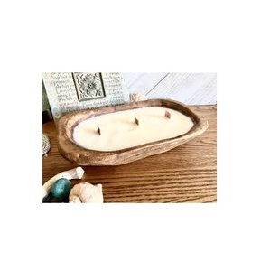 Bol à pâte à bougie en bois de luxe pour la maison et les fêtes pour la décoration de la vaisselle bol à pâte à bougie en bois au meilleur prix - Product Image 3