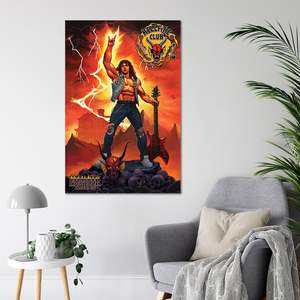 Póster de Lona de Stranger Things Temporada 4, Hellfire Club Rock God, Impresión Digital, Estilo Colgante para Decoración del Hogar, Decoración de Pared - Product Image 3