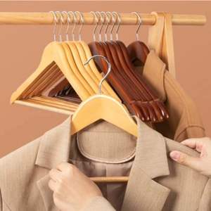 UTILISATION D'UTILISATEURS DE MOTH MANTEAU VENTE CHAUDE EN GROS CINTRES EN BOIS pour exposer des sacs à vêtements dans une armoire de cuisine ou une salle de bain - Product Image 5